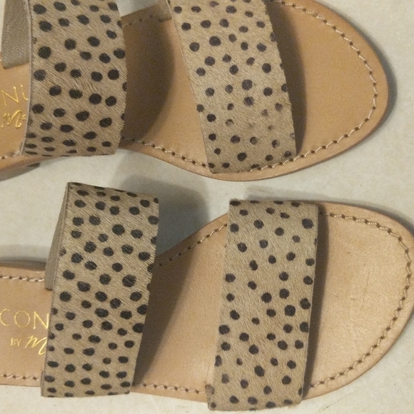 Calf hair slides sandals size 7 NWOT - Picture 2 of 9